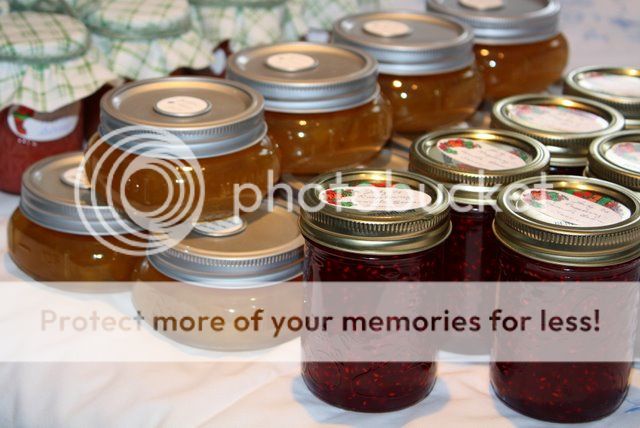 lots of homemade jam